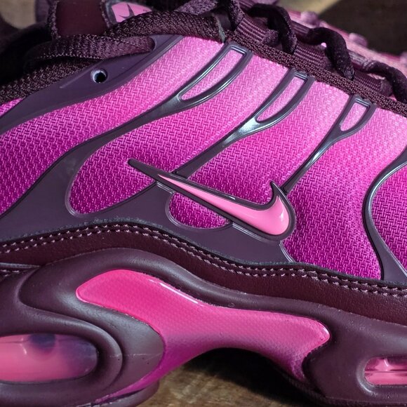 Nike Air Max Plus TN Womens 8.5 Pink Burgundy Tuned Air Sneakers Like New - Picture 7 of 14